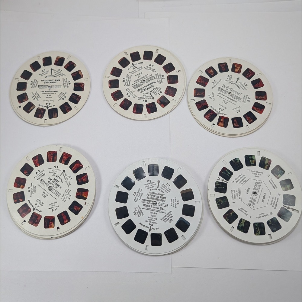Lot of 26 Vintage View Master Reels‎ Muppets, Sesame Street, Happy Days, Annie
